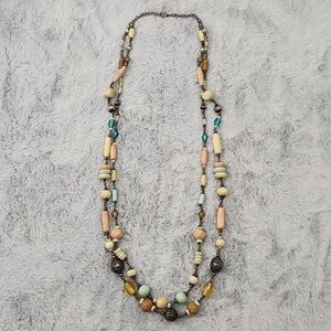Unbranded vintage double chain beaded necklace